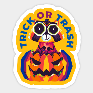 trick or trash pop art Sticker